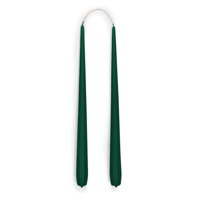 Evergreen tapered candles